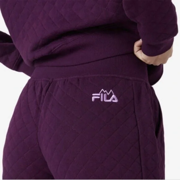 Fila Burgundy Quilted Tracksuit - Picture 15 of 16